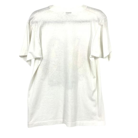 Vintage 90s Cheer Camp Leader Graphic Tee Unisex Size Large White Short Sleeve - Picture 2 of 5